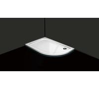 Quadrant Offset White Stone Shower Tray for Shower Enclosure Slimline Heavy with Waste (1000 x 900mm Right)