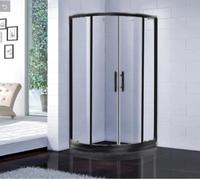 Quadrant Shower Enclosure Black 800 mm Walk in Corner Cubicle (800mm Quadrant Black)