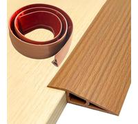 Quadrant Trim,Corner Edging Strip,118"/10Ft 7-20mm Carpet Floor Transition, Self Adhesive Floor/Door Flat & Vinyl Edge Laminate Gap(Yellow Oak Wood Grain,7-10mm)