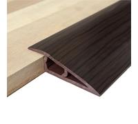 Quadrant Trim,Corner Edging Strip,Floor Transition Self Adhesive Carpet Wood Tile Vinyl Flooring Laminate Cover Edge Gap Doorway(Black Walnut,15mm)