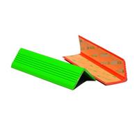Quadrant Trim,Corner Edging Strip,Vinyl Anti-Slip Stair Nosing, Self Adhesive Non-Slip Staircase Step, Flexible Rubber Treads Edge(Green,2.5x2.5cm300CM/118in)