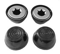 Quadrapoint Hub Cap Compatible with Popular Red Wagon Brand Plastic & Folding Wagons 7/16" Black (NOT for Wood or Steel Wagons)