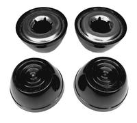 Quadrapoint Hub Cap Replacement Compatible with Popular Red Wagon Brand, Steel & Wood Wagons 1/2" Black (NOT for Plastic or Folding or Little Wagons Model W5, Please Read Product Description)
