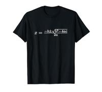 Quadratic Formula Algebra Math Student Teacher Gift White Value Graphic T-Shirt