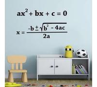Quadratic Formula Math Wall Stickers Mathematics Education Vinyl Wall Decal Classroom Decor Art Formula Pattern Murals 42X75CM