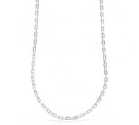 QUADRI 925 Silver Chain for Men & Women | Italian Made Rectangular Link Necklace | nti-Tarnish Silver PLUS Finish | 51 cm - 20 | Made in Italy