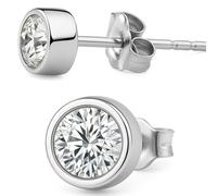 QUADRI - 925 Sterling Silver Women's Earrings with Zircon - Gift Ideas for Her - Made in Italy Jewelry - Women's Earrings Gift Box Included