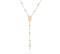 QUADRI - Rosary Necklace for Women - Virgin Mary - Sterling Silver Rosary Beads Catholic - Catholic Gifts - Silver Cross Necklace for Women Men - 19 inch - Gift Box Included