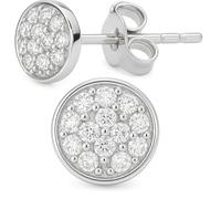 QUADRI - Women's 925 Sterling Silver Earrings with Zircons Pavè - Gift Ideas for Her - Made in Italy Jewelry - Women's Earrings Package Included