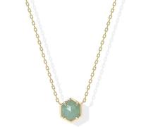QUADRI Women's Necklace with Natural Stone, Gold Plated, Amethyst, Green Fluorite, Labradorite, Rose Quartz, Gift Idea for Woman Wife Girlfriend Daughter, Brass