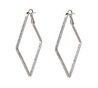 Quadrilateral Diamond Studded Earrings, Geometric Metal Earrings, High-end Accessories, Suitable for Women Who Commute and Date on a Daily Basis