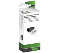 Quadrios 1906C172 CAT 5e RJ-45 Plug Straight 8P8C Black 25 pcs
