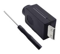 Quadrios Series HDMI Connector Plug Straight 20 Pins Black 1pc