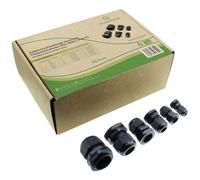 Quadrios 2009CA107 Cable Gland Set PA66 Black RAL 9005 Compact Storage