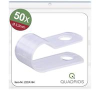 Quadrios 22CA158 Fastener Black P-Shaped Clamp for Cables and Pipe...