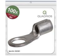 Quadrios 23C505 Ring Terminal 2.5mm² 10.5mm Ø 100pcs Non-Insulated