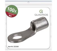 Quadrios Ring Terminal 4mm² 6.5mm Hole 100pcs Non-Insulated