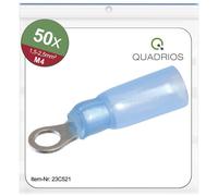 Quadrios Ring Terminal 2.5mm² Hole Ø5.3mm 50pcs Blue Insulated