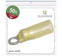 Quadrios 23C530 Ring Terminal 50 pcs 6mm² Ø10.5mm Yellow Insulated