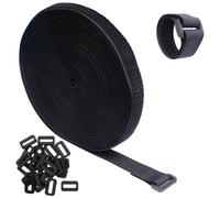 Quadrios 23CA191 Hook-and-Loop Tape Polyamide 10m x 20mm Black