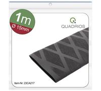 Quadrios 23CA225 Heatshrink Black 40mm 2:1 Shrink Rate 1m No Adhesive