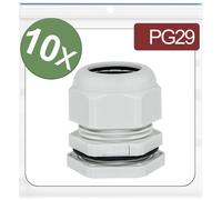 Quadrios 24CA399 Cable gland PG29 Polyamide Grey 10 pcs Cable Scre...