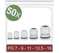 Quadrios 24CA401 Cable gland Polyamide Grey Cable Screw Connectors...