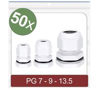Quadrios 24CA416 Cable gland Polyamide White PG7 PG9 PG13.5 50 pcs