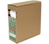 Quadrios 25CA494 Heatshrink tubes White Adhesive 3:1 Shrink 5m Length