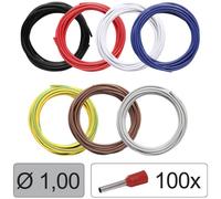 Quadrios 25CW115 Wire LiFY 1.0mm² Black Red White Blue Yell-Grn Br...