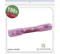 Quadrios Butt Joint+Heatshrink Set Waterproof Red 0.5-1.5 mm²