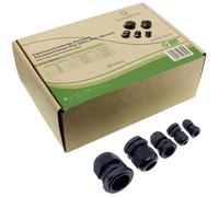 Quadrios Cable Gland Set PA66 Black RAL 9005 Compact Storage