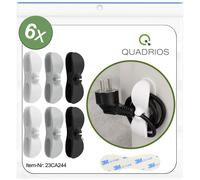 Quadrios Cable Mount 6 Pcs Self-Adhesive Cable Organisers