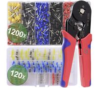 Quadrios 22T008 22T008 Crimping Pliers Set Wire End Ferrules 0.25 to 10 mm² Includes Ferrules Assortment