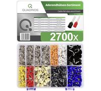 Quadrios Ferrule Set 2700 pcs Insulated/Uninsulated Tin-Plated