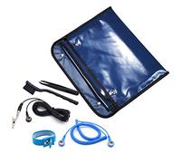 QUADRIOS GmbH ESD Schutz Mobile Service Set Kit Portable Antistatic Mat 60 x 60 cm Complete Set ESD Brush, ESD Tweezers, Arm Band with Cable, Grounding Cable, Bag Heat Resistant (EN 61340-5-1)
