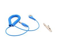 QUADRIOS GmbH ESD Schutz Spiral Cable Earth Cable 4 mm Push Button Spiral Cable 1.8 m and Adaptor Professional Antistatic Accessories (Standard Compliant EN 61340-5-1)