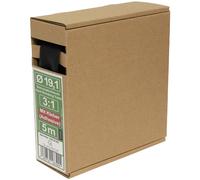 Quadrios Heatshrink Adhesive Black 19.1mm 3:1 5m Waterproof