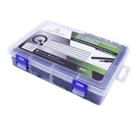 QUADRIOS GmbH 350 Piece Heat Shrink Tube Set with Adhesive Shrink Rate 3:1 Industrial Quality, Halogen-Free, Waterproof, Suitable for Cars, Assortment with Various Sizes, Black