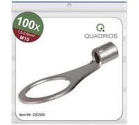 Quadrios Ring Terminal 2.5mm² 10.5mm Ø 100pcs Non-Insulated