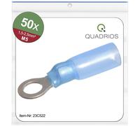 Quadrios Ring Terminal 2.5mm² Hole Ø5.3mm 50pcs Blue Insulated
