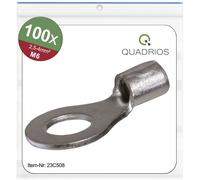 Quadrios Ring Terminal 4mm² 6.5mm Hole 100pcs Non-Insulated