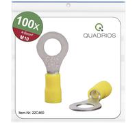 Quadrios Ring Terminal 6.0mm² 10.5mm Hole Ø Partially Insulated