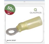Quadrios Ring Terminal 6 mm² 5.3mm Hole Partially Insulated Yellow