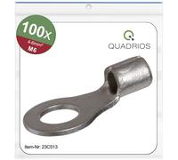 Quadrios Ring Terminal 6mm² Hole 6.5mm Non-Insulated 100pcs