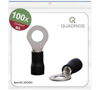 Quadrios Ring Terminal Set 4.0 mm² Ø6.5mm Partially Insulated