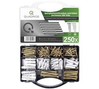 Quadrios Spax Screw Set 250 pcs Chipboard Screws & Dowels