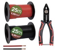 Quadrios Stranded Wire Set 0.5mm² Black/Red with Cutter