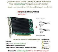 Quadro NVS 440 256MB GDDR3 PCI-Ex16, Support 4-monitor, DVI connection