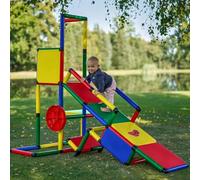 QUADRO Play Tower Climbing Frame Evolution with Baby Slide, for Outdoor and Indoor Use - Children's Play Tower for the Garden or Playroom